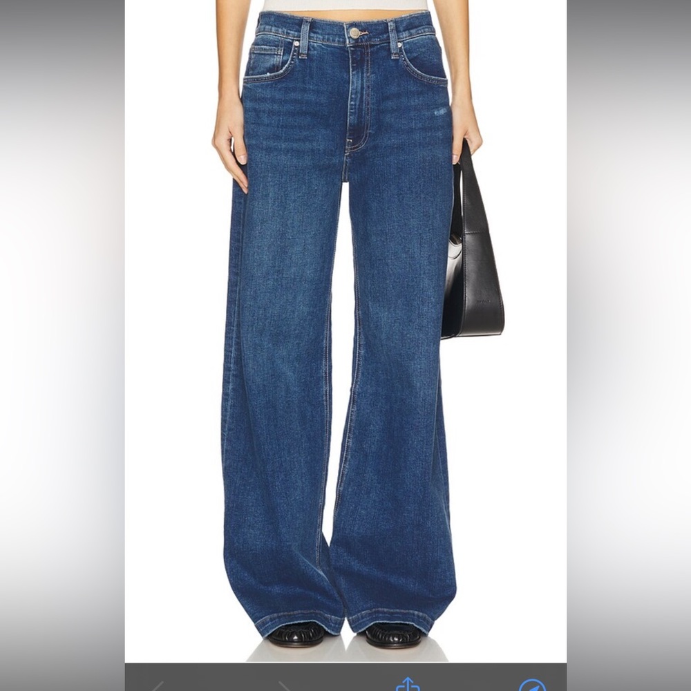 Hudson Jeans Wide Leg Dark Blue Denim Pants